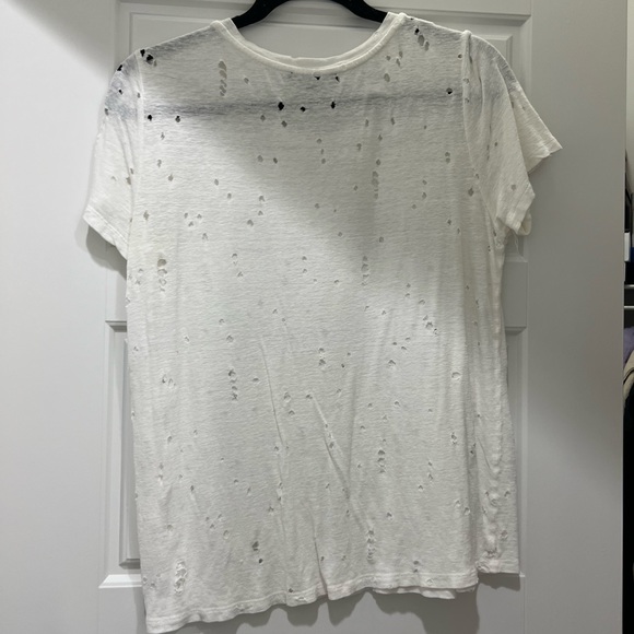 FOREVER 21 White Distressed Tee - Picture 4 of 4